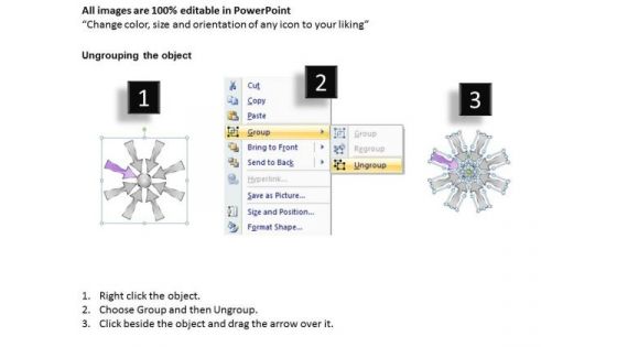 Steps Layout With Converging Arrows Pointing To Center Ppt Charts And Diagrams PowerPoint Slides