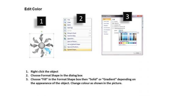 Steps Of Successful Business PowerPoint Theme Plan Cycle Spoke Process Slides