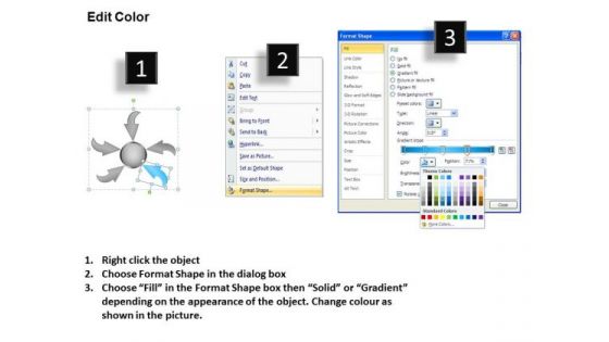 Steps To Be Completed In A Sequence 5  Circular Process Diagram PowerPoint Templates