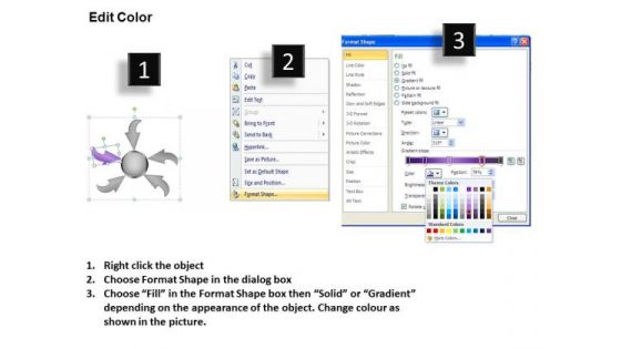Steps To Be Completed In A Sequence 5 Circular Flow Chart PowerPoint Slides