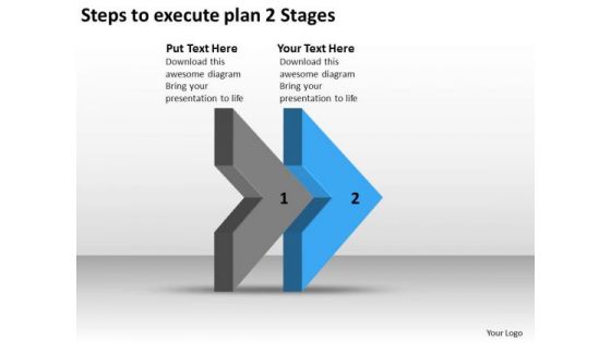 Steps To Execute Plan 2 Stages Ppt Non Profit Business Sample PowerPoint Slides