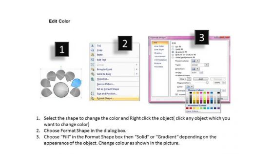 Steps World Business PowerPoint Templates Strategy Circular Flow Chart Slides