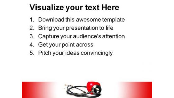 Stethoscope And Heart Medical PowerPoint Templates And PowerPoint Backgrounds 0211