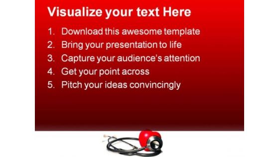 Stethoscope And Heart Medical PowerPoint Templates And PowerPoint Backgrounds 0211