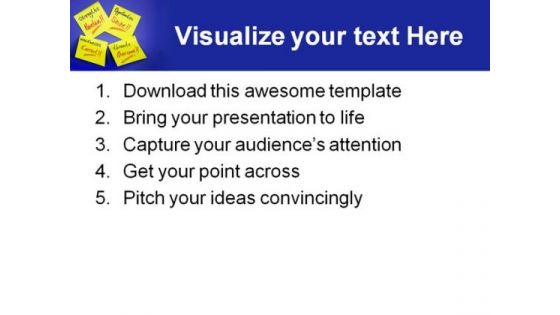 Sticky Notes Business PowerPoint Themes And PowerPoint Slides 0511