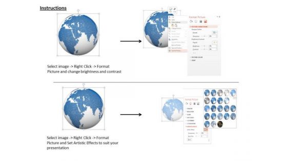 Stock Photo 3d Binary Globe Design PowerPoint Slide
