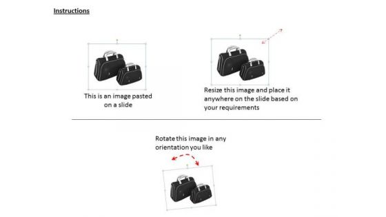Stock Photo 3d Black Bags For Travel PowerPoint Slide