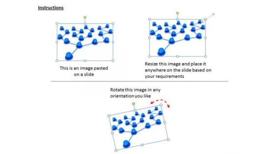 Stock Photo 3d Blue Balls Connected In Network PowerPoint Slide