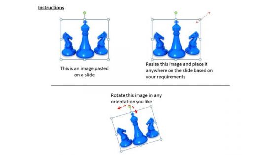Stock Photo 3d Blue Chess Player Graphics PowerPoint Template