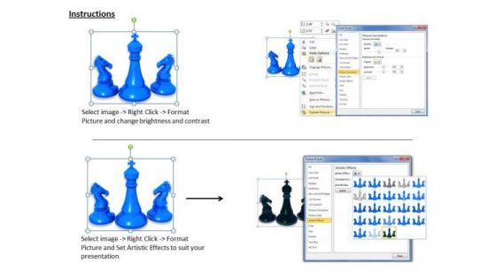 Stock Photo 3d Blue Chess Player Graphics PowerPoint Template