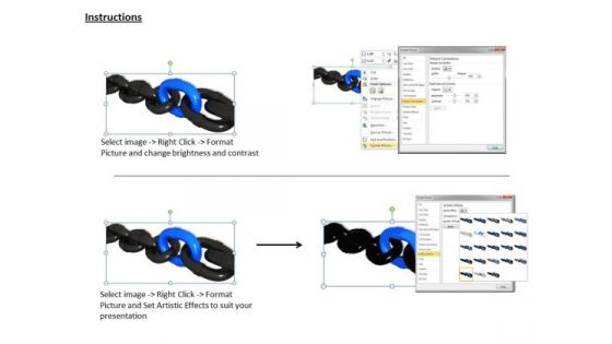 Stock Photo 3d Chain Be Different Concept PowerPoint Slide