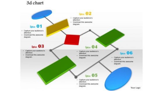 Stock Photo 3d Chart With Six Stages PowerPoint Slide