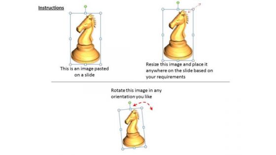 Stock Photo 3d Chess Horse Graphic PowerPoint Template