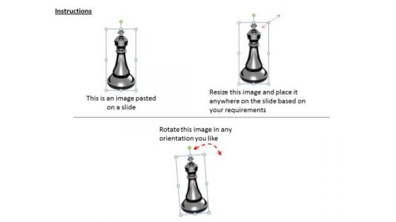 Stock Photo 3d Chess King On White Background PowerPoint Slide