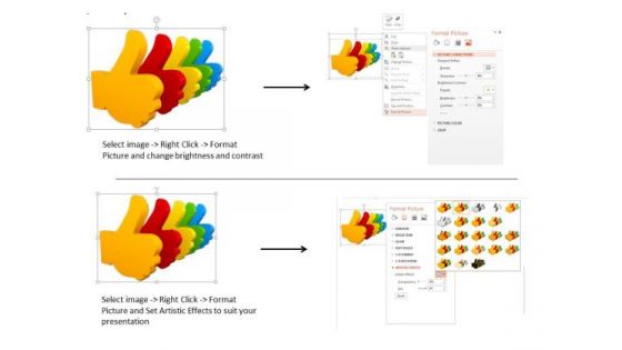 Stock Photo 3d Colorful Like Symbols PowerPoint Slide