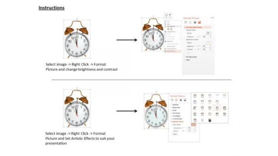 Stock Photo 3d Cooper Alarm Clock PowerPoint Slide
