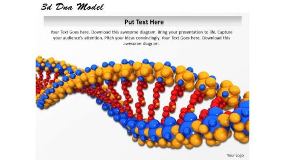 Stock Photo 3d Dna Design For Medical Use PowerPoint Slide