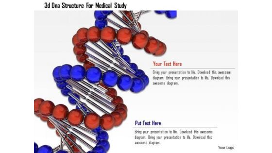 Stock Photo 3d Dna Structure For Medical Study PowerPoint Slide