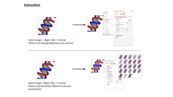 Stock Photo 3d Dna Structure For Medical Study PowerPoint Slide