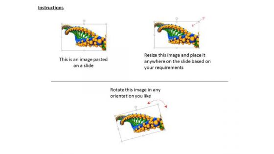 Stock Photo 3d Dna Structure With Green And Yellow Color PowerPoint Slide