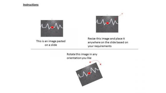 Stock Photo 3d Ecg Graph And Red Heart For Heart Health Image Graphics For PowerPoint Slide