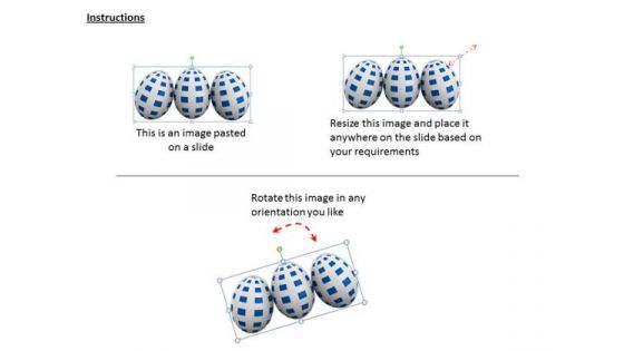 Stock Photo 3d Eggs With Cheeked Texture PowerPoint Slide