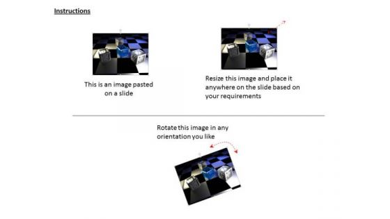 Stock Photo 3d Glossy Dices On Chess Board PowerPoint Slide