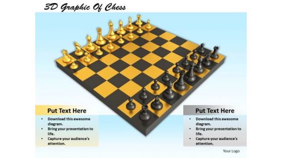 Stock Photo 3d Graphic Of Chess PowerPoint Template
