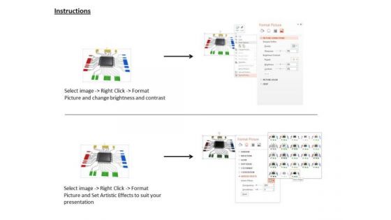 Stock Photo 3d Graphic Of Ic For Devices PowerPoint Slide