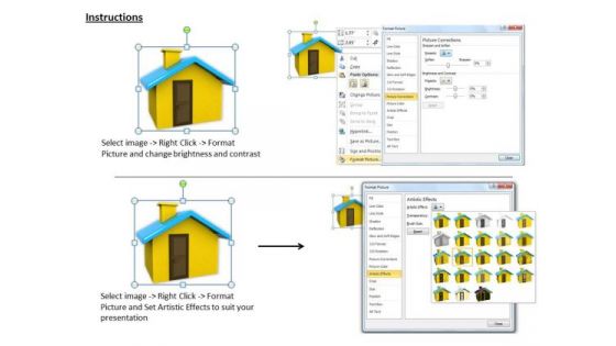 Stock Photo 3d House Model On White Background PowerPoint Slide