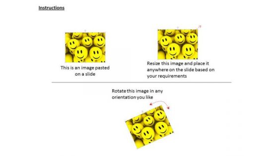 Stock Photo 3d Illustration Of Smiley Faces PowerPoint Slide