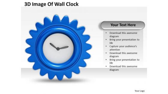 Stock Photo 3d Image Of Wall Clock Ppt Template