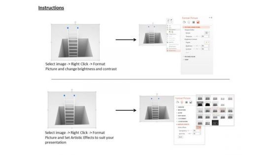 Stock Photo 3d Ladder Coming Out Of Box PowerPoint Slide