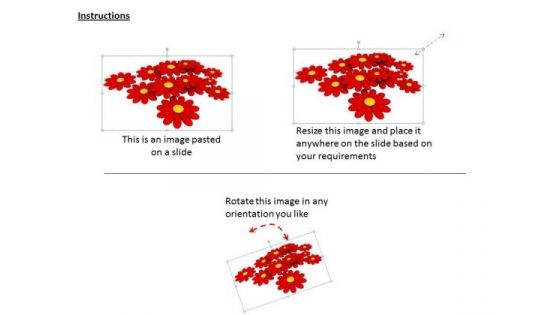 Stock Photo 3d Red Colored Flowers Background PowerPoint Slide