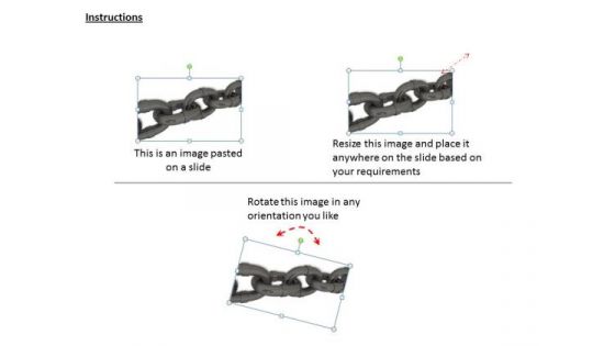 Stock Photo 3d Render Of Golden Chain PowerPoint Slide