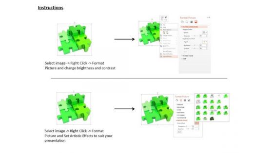 Stock Photo 3d Rendered Illustration Of Puzzle Pieces PowerPoint Slide