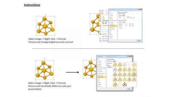 Stock Photo 3d Structute Of Molecules PowerPoint Template