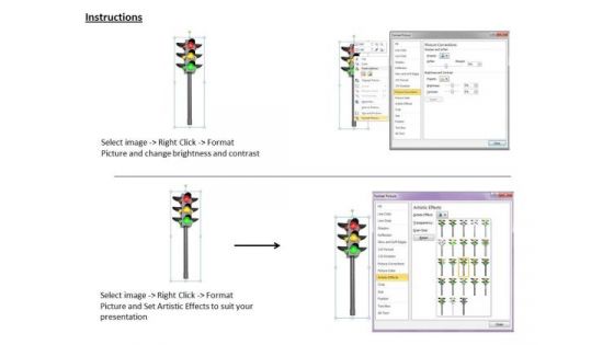 Stock Photo 3d Traffic Light PowerPoint Slide
