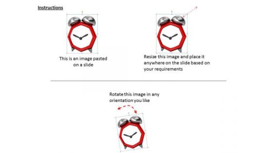 Stock Photo Alarm Clock In Metallic Shades Ppt Template