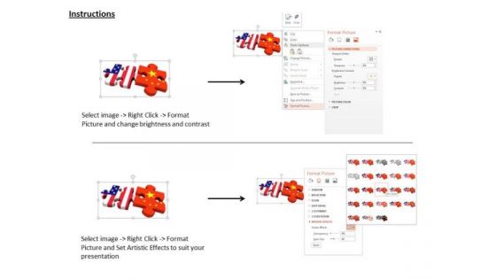 Stock Photo American Chinese Flag Puzzle Pieces PowerPoint Slide