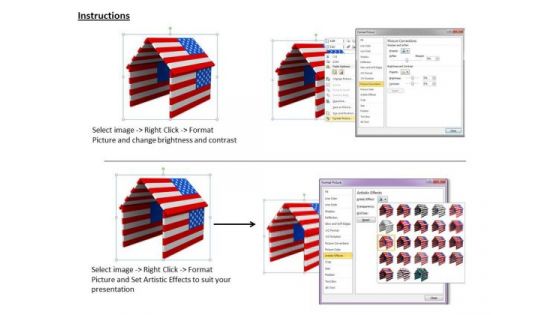 Stock Photo American Flag Design Home PowerPoint Template