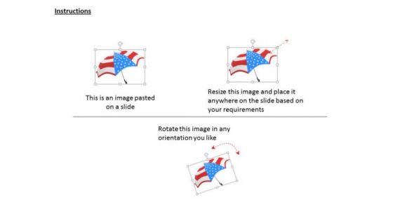 Stock Photo American Flag Print Umbrella PowerPoint Slide