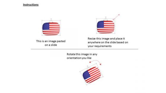 Stock Photo American Flag Suitcase PowerPoint Slide