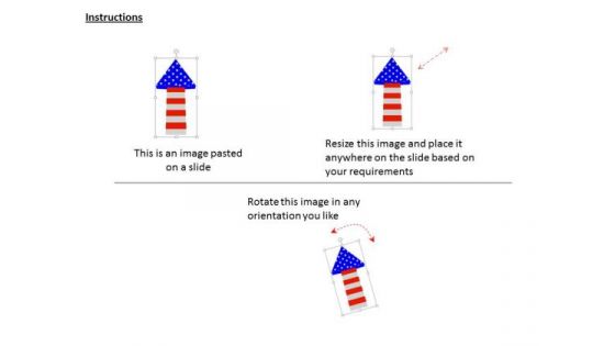 Stock Photo American Flag Upward Arrow PowerPoint Slide