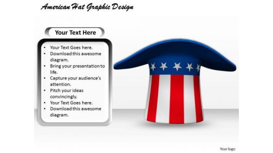 Stock Photo American Hat Graphic Design PowerPoint Template