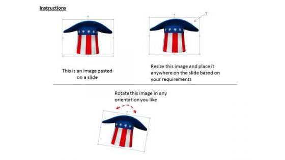 Stock Photo American Hat Graphic Design PowerPoint Template
