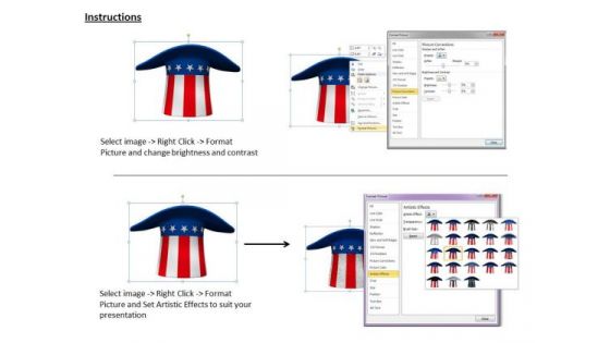 Stock Photo American Hat Graphic Design PowerPoint Template