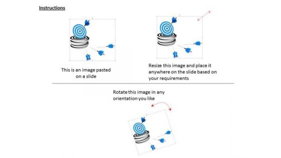 Stock Photo Arrow Hitting Target Dart PowerPoint Slide