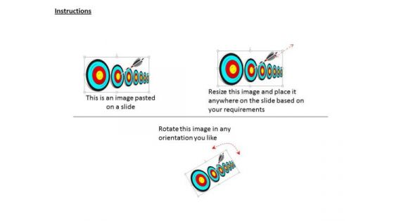 Stock Photo Arrows Hitting The Center Of Target PowerPoint Slide