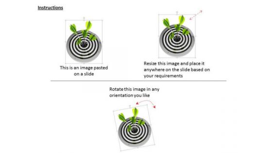 Stock Photo Arrows Hitting The Center Of Target Success Concept PowerPoint Slide